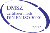 DMSZ zertifiziert nach DIN EN ISO 50001 22072