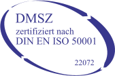DMSZ zertifiziert nach DIN EN ISO 50001 22072